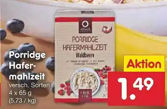 Netto Marken-Discount Porridge hafermahlzeit Angebot