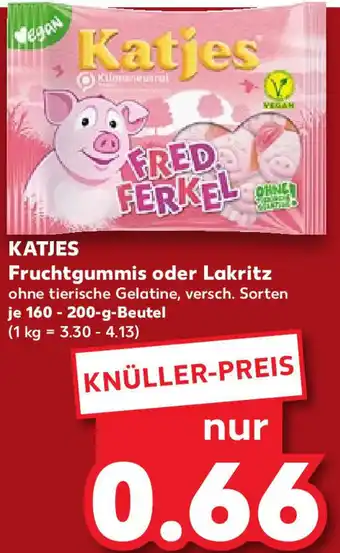 Kaufland Katjes Fruchtgummis oder Lakritz 160-200 g Beutel Angebot