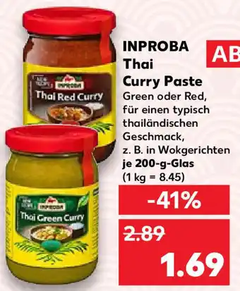 Kaufland Inproba Thai Curry Paste 200 g Glas Angebot