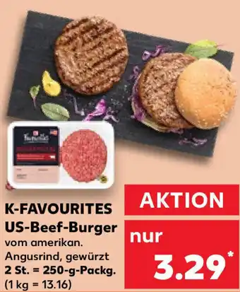 Kaufland K-Favourites US Beef Burger 250 g Packg. Angebot