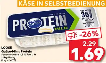 Kaufland Loose Quäse Minis Protein 115 g Packg. Angebot