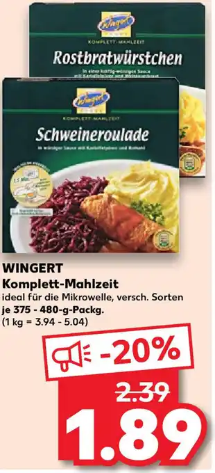 Kaufland Wingert Komplett Mahlzeit 375-480 g Packg. Angebot