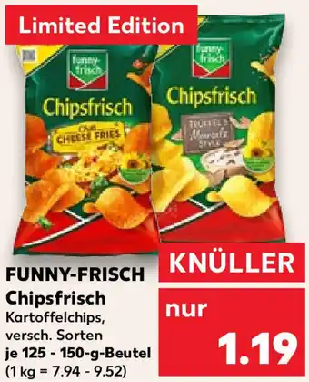 Kaufland Funny Frisch Chipsfrisch 125-150 g Beutel Angebot