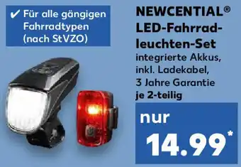 Kaufland Newcential LED Fahrradleuchten Set 2-teilig Angebot