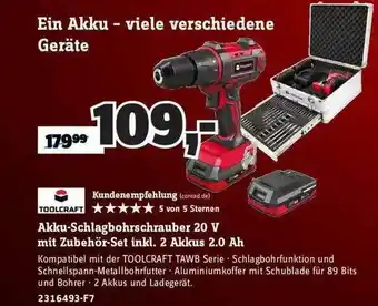 Conrad Toolcraft Akku-schlagbohrschrauber 20v Angebot