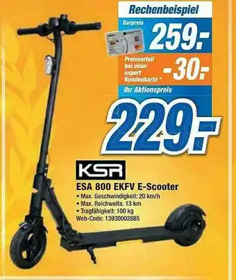 Expert Ksr Esa 800 Ekfv E-scooter Angebot