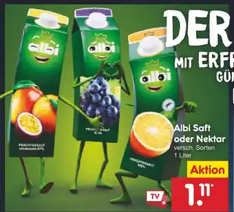 Netto Marken-Discount Albi Saft o. Nektar 1L Angebot