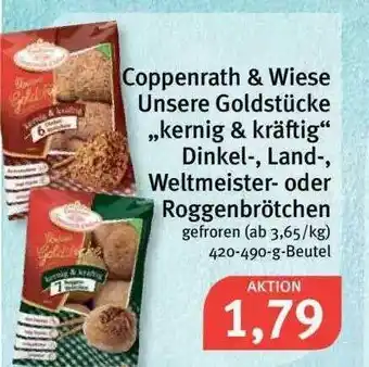 Feneberg Coppenrath & Wiese Unsere Goldstücke „kernig & Kräftig” Dinkel- Land- Weltmeister- Oder Roggenbrötchen Angebot