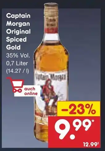 Netto Marken-Discount Captain Morgan Original Spiced Gold 700ml Angebot