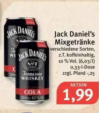 Feneberg Jack Daniel's Mixgetränke Angebot