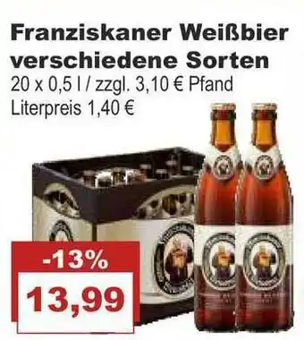 Bilgro Franziskaner Weißbier Angebot