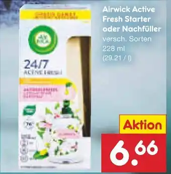 Netto Marken-Discount Airwick Active Fresh Starter o. Nachfuller 228ml Angebot