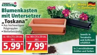 Norma Powertec Garden Blumenkasten mit Untersetzer Toskana Angebot