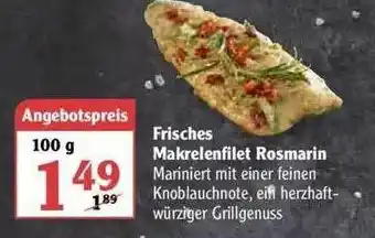 Globus Frisches Makrelenfilet Rosmarin Angebot