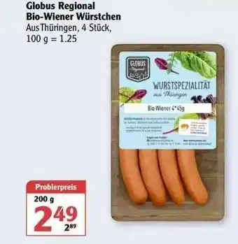 Globus Globus Regional Bio-wiener Würstchen Angebot