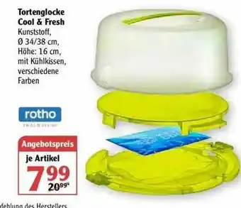 Globus Tortenglocke Cool & Fresh Rotho Angebot