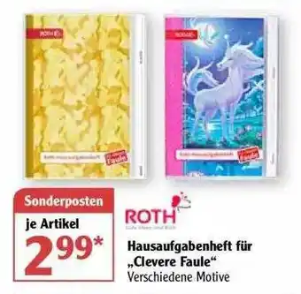 Globus Hausaufgabenheft Für „clevere Faule” Angebot