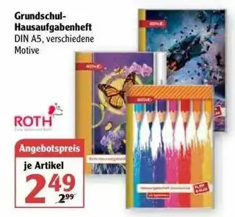 Globus Grundschul-hausaufgabenheft Roth Angebot