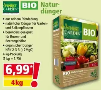 Norma Finest Garden Bio Naturdünger 4 kg Packung Angebot