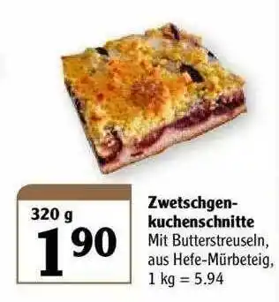 Globus Zwetschgen Kuchenschnitte Angebot