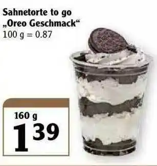 Globus Sahnetorte To Go „oreo Geschmack” Angebot