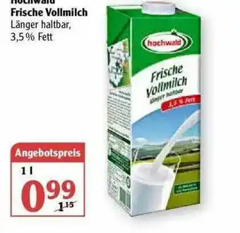 Globus Hochwald Frische Vollmilch Angebot