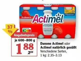 Globus Danone Actimel Oder Actimel Natürlich Gesüßt Angebot