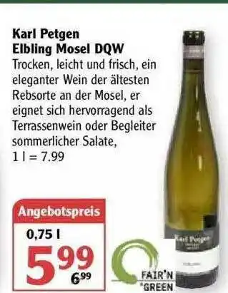 Globus Karl Petgen Elbling Mosel Dqw Angebot