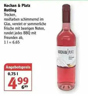 Globus Kochan & Pfalz Rotling Angebot