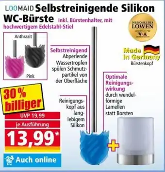 Norma Loomaid Selbstreinigende Silikon WC Bürste Angebot
