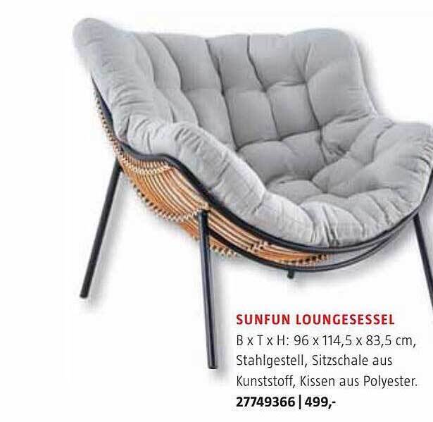 Sunfun loungesessel Angebot bei Bauhaus