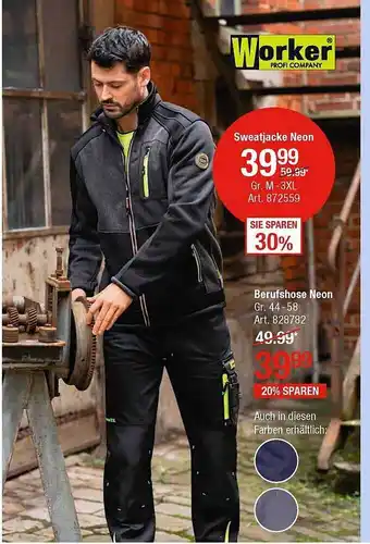 AWG Mode Sweatjacke neon worker Angebot