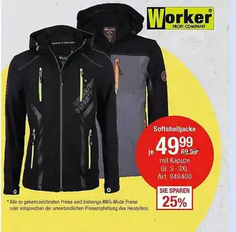 AWG Mode Worker softshelljacke Angebot