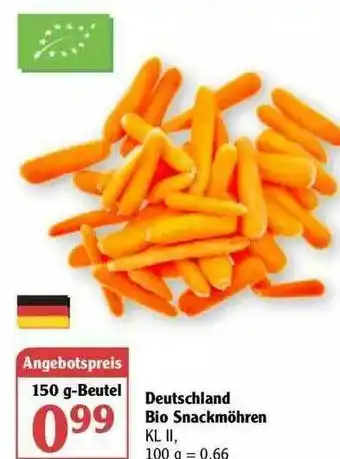 Globus Bio Snackmöhren Angebot