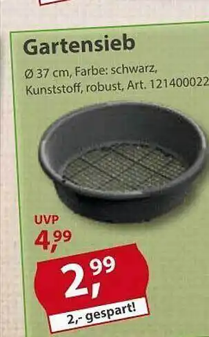 Sonderpreis Baumarkt Gartensieb Angebot