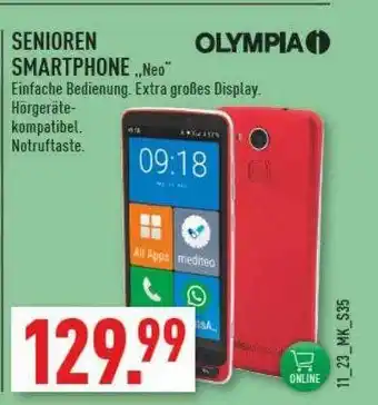 Marktkauf Olympia senioren smartphone neo Angebot