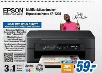 Expert Bening Epson multifunktionsdrucker expression home xp-2205 Angebot