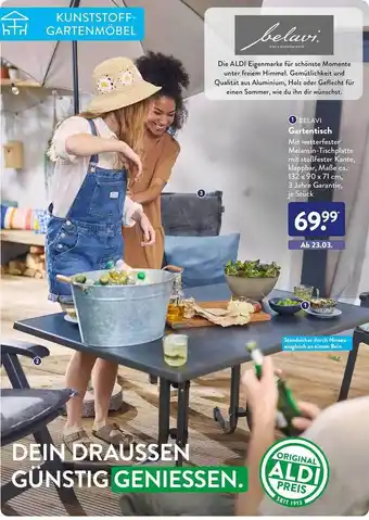 Aldi Süd Belavi gartentisch Angebot