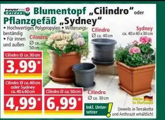 Norma Powertec garden blumentopf „cilindro “ oder pflanzgefäb „sydney“ Angebot