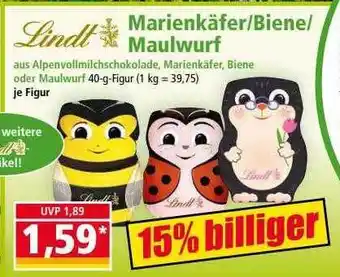 Norma Lindt marienkäfer, biene oder maulwurf Angebot