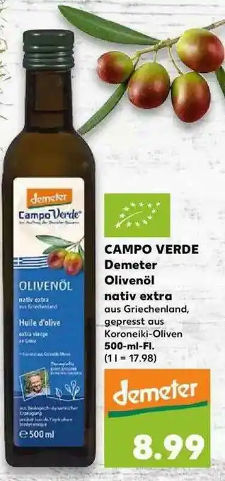 Kaufland Campo Verde Demeter Olivenöl Nativ Extra Angebot