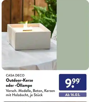 Aldi Süd Casa deco outdoor-kerze oder -öllampe Angebot