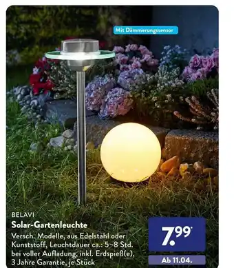 Aldi Süd Belavi solar-gartenleuchte Angebot
