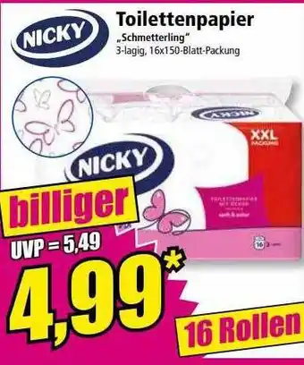 Norma Nicky toilettenpapier Angebot