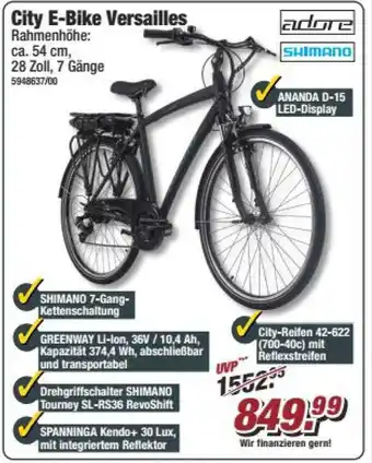 Poco City e-bike versailles adore Angebot