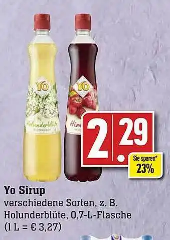 Scheck-in-Center Yo sirup Angebot