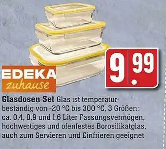 Scheck-in-Center Edeka zuhause glasdosen set Angebot