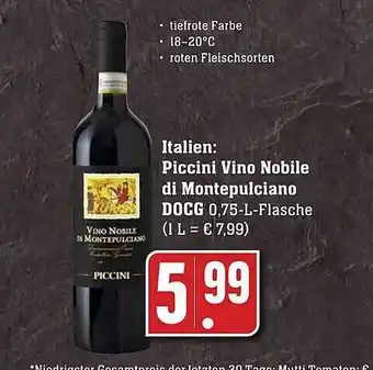 Scheck-in-Center Piccini vino nobile di montepulciano docg Angebot