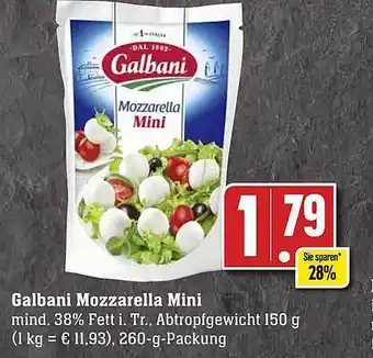 Scheck-in-Center Galbani mozzarella mini Angebot