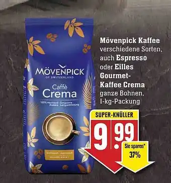 Scheck-in-Center Mövenpick kaffee, auch espresso oder eilles gourmet-kaffee crema Angebot